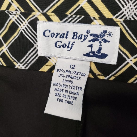Coral Bay Golf Womens Skirt Skort Shorts Black 12 - Picture 3 of 13